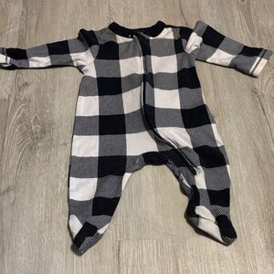 Old Navy Plaid Black and White Kids One Piece